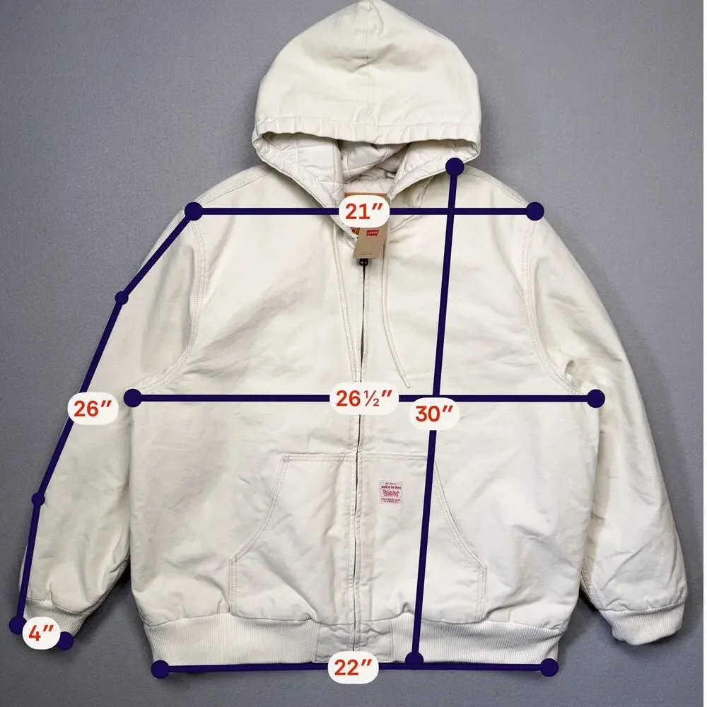Levi's Men's Workwear Potrero Jacket, Chalky White L $128